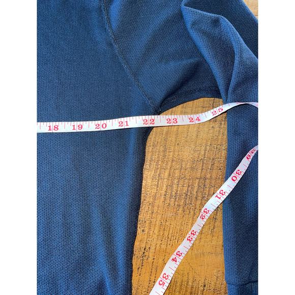 Mens L.L.Bean Navy Blue Long Sleeve Thermal Style Crew Neck Basic Shirt Size L - Picture 6 of 7